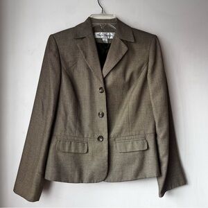 Vintage Y2K 00s Rena Rowan Tan & Brown Blazer 8